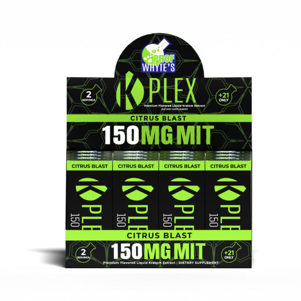 K-Plex Liquid Citrus Blast Flavor Kratom Shots 150MG Box View 3
